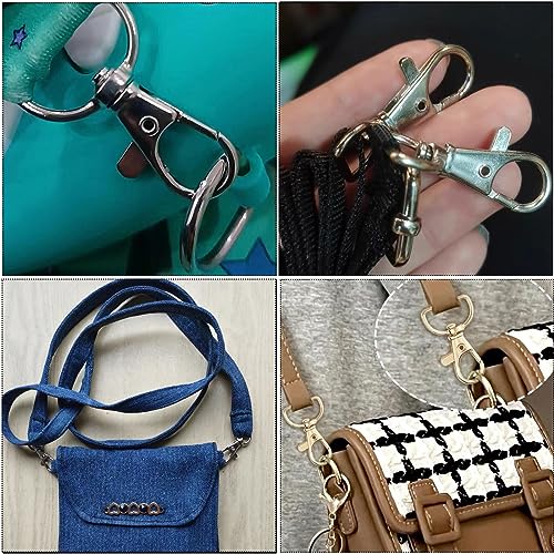 ATB-Foger Schlüsselanhänger Karabiner Mit Drehgelenk - 30 Stück Hummer D-Ringe Schwenk Clip - Innenweite 20mm Für DIY Hänge Schmuckherstellung