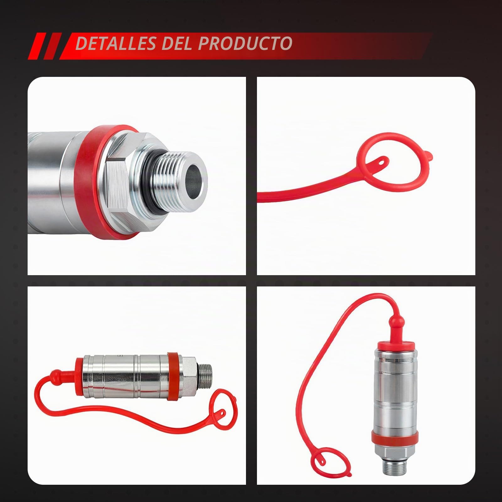 2 piezas de conexión hidráulica de 1/2 pulgadas (1,27 cm) tipo empuje de tracción de repuesto para modelos JD 5720 5820 6010 6020 6110 6200 7130 7530 accesorios de coche # AL200979 AL170665 AL166110