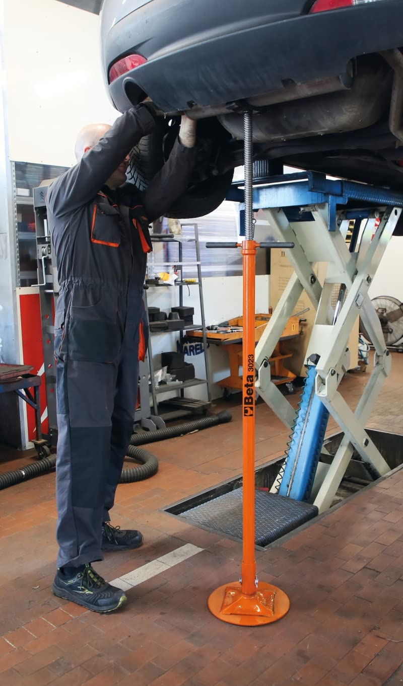 Beta 3023 – Soporte de Foso Gato bajo Cubierta de Alta Capacidad de elevación hasta 350 kg, Altura mínima 1350 mm y máxima 2030 mm, Ideal para su Uso en Taller y Garaje
