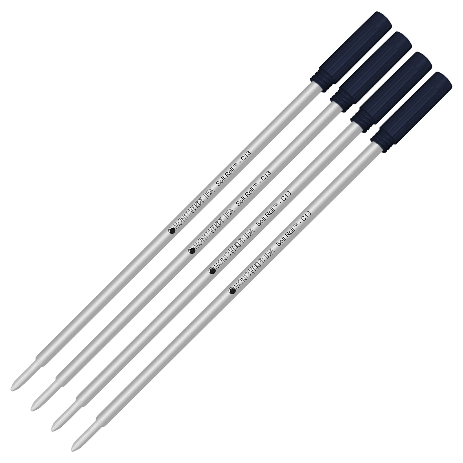 4 Pack – blueblack Soft Roll von Monteverde Kugelschreiber für Cross Kugelschreiber