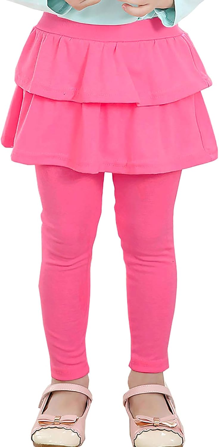 RieKet Girls School Uniform Pants Warm Stretchy Athletic Leggings with Skirt 2-14 Years - Image 2