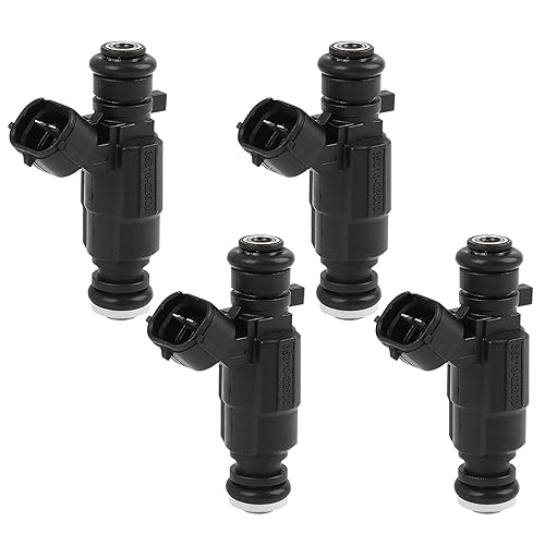 X AUTOHAUX 4 Pcs 35310-22600 Fuel Injectors for Hyundai Accent 2000 2001 2002 2003 2004 2005 1.5L 1.6L Black
