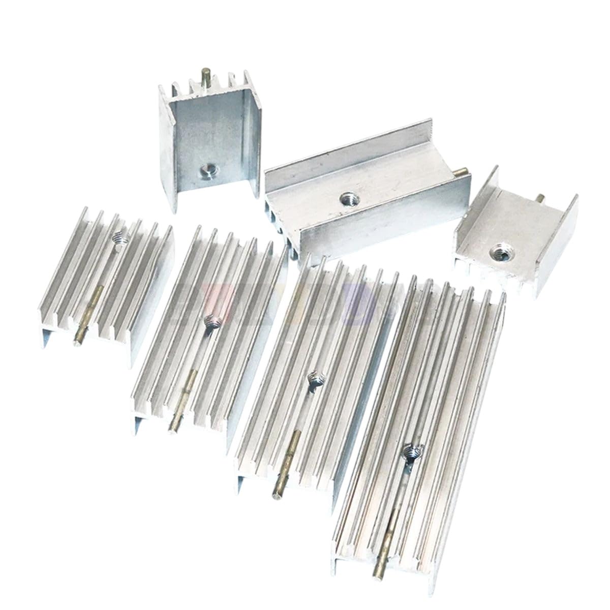 10PCS 15 * 10 * 16/20/22/25/30/35/40/50 Transistor TO220 Heatsink Radiator with Needle Pumuddsy for Transistors TO-220 White New 2025 Arrival High Reliable Electronic Component, Stable Performance