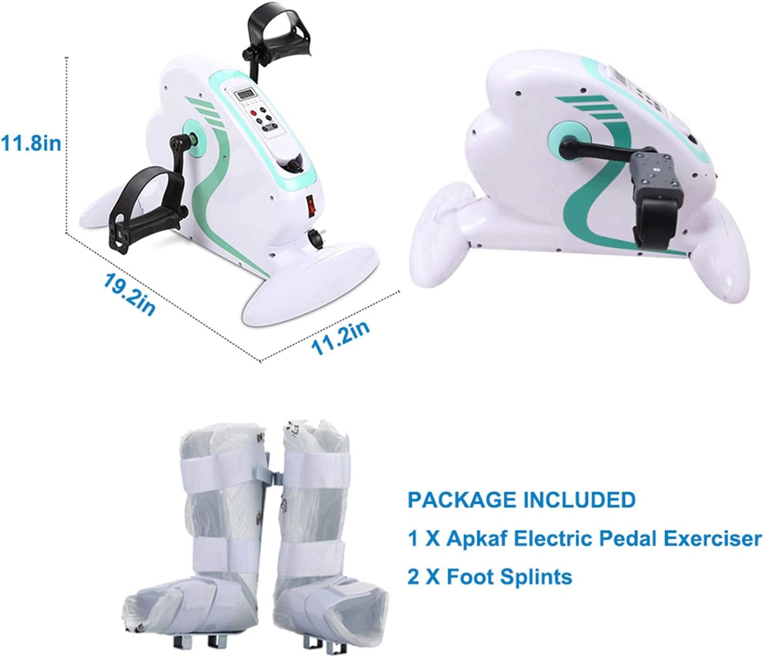 Rower treningowy fitness z napędem elektrycznym, Trenażer pedałów elektrycznych, Trenażer rowerowy rehabilitacyjny do fizjoterapii elektronicznej dla osób starszych i niepełnosprawnych