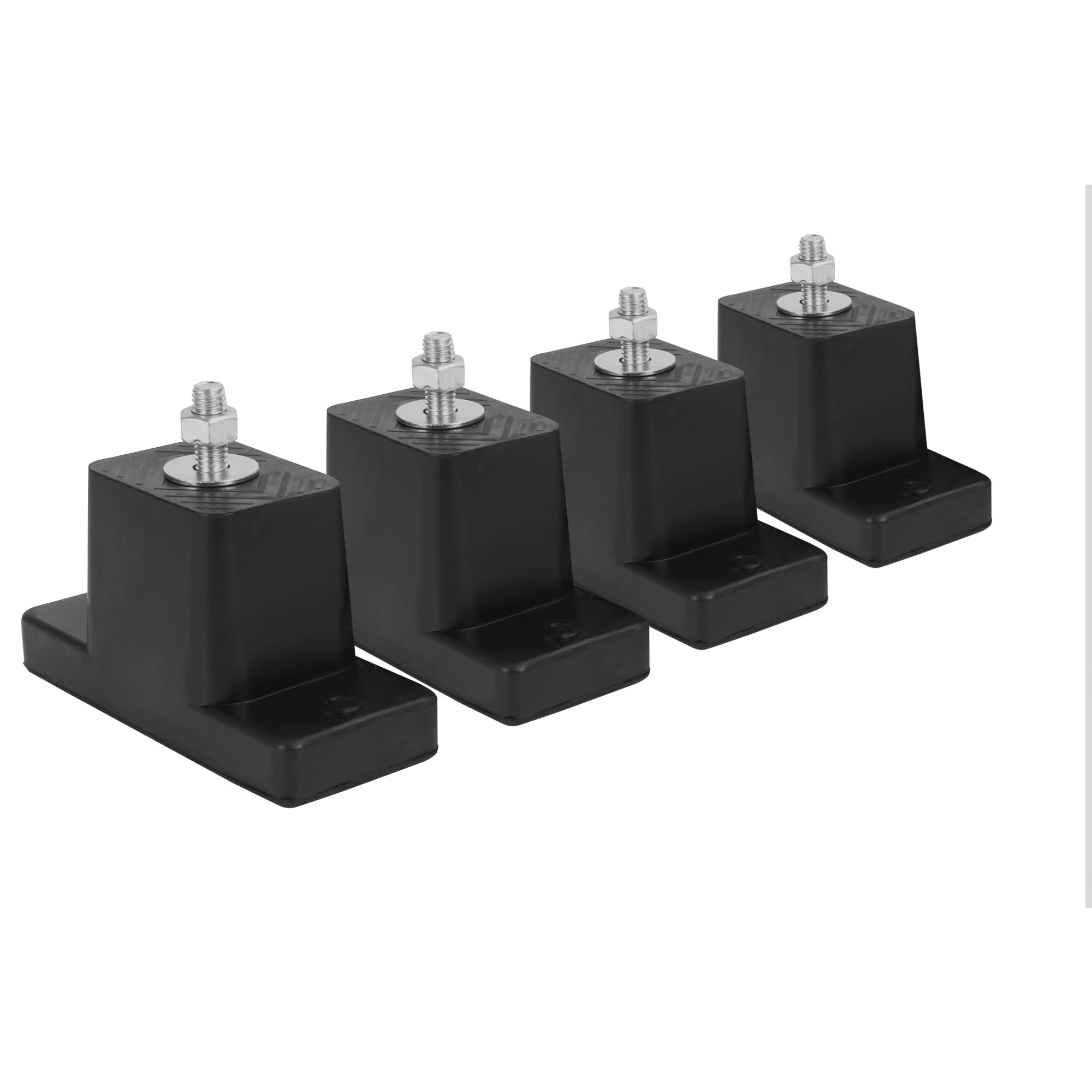 Cherbowing Lot de 4 pieds anti-vibrations pour climatisation - Support en caoutchouc pour climatisation - 200 kg - Antidérapant - Résistant aux UV