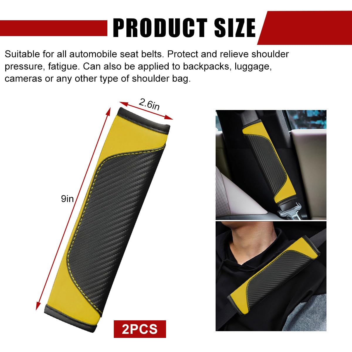 Povtii Sicherheitsgurt Bezüge - Karbonfaser Design Für Mehr Komfort Im Auto