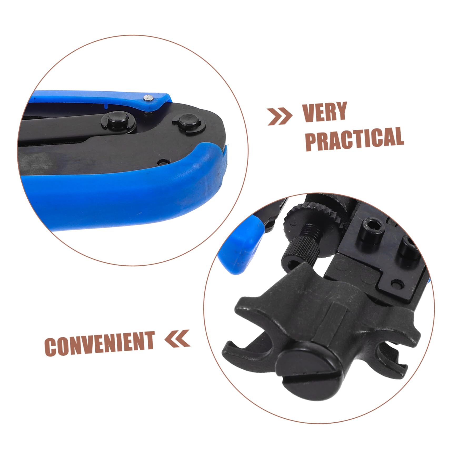 EXCEART Crimpatrice Professionale Per Connettori Strumento Di Compressione Coassiale Per Cavi Video Rete Utensile Robusto e Multifunzionale Per Crimpatura Facile e Affidabile