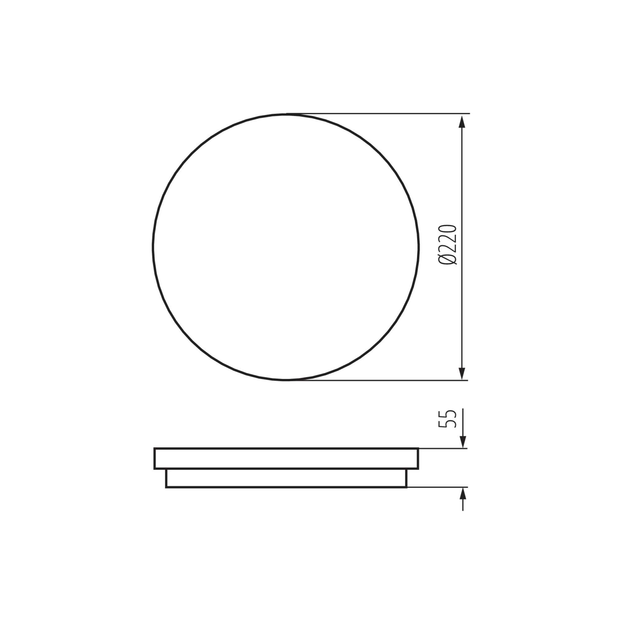 Lampada Da Soffitto LED Rotonda 22 Cm Per Bagno – IP54 Impermeabile 15W 230V