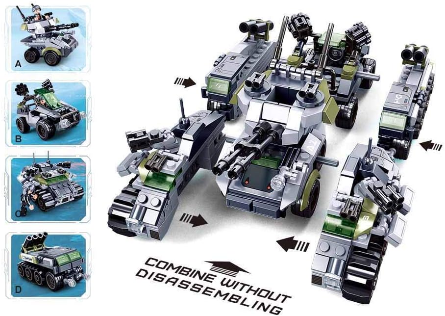 Sluban M38-B0793 Space War-4 into1 (8 One Display Box, 2 Pieces Per Item)