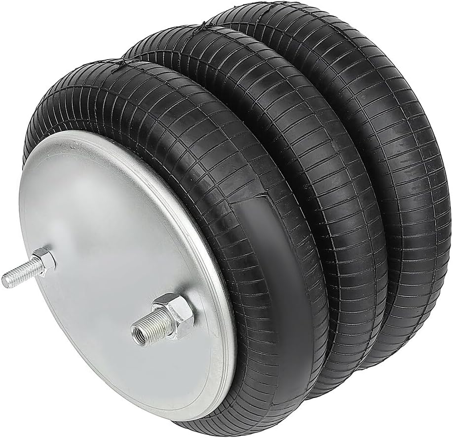 Triple Convoluted Air Spring Replaces for Firestone 8033 W01-358-8033 for Hendrickson S-14487 C-14487 for Goodyear 3B12-312 2 Pack TR8033 Air Suspension Spring