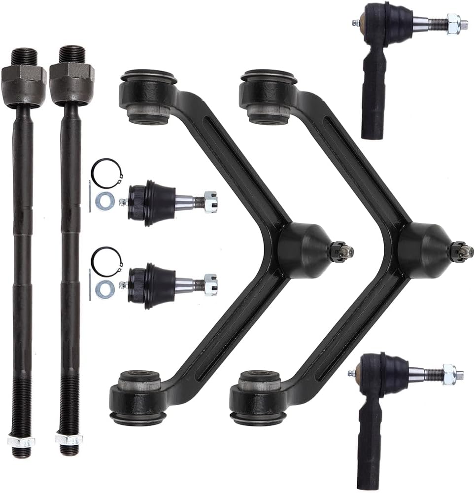 SCITOO 8pcs Front Suspension Kit Upper Control Arm with Ball Joint fit 2002-2005 for Dodge Ram 1500 Lower Ball Joint Inner Outer Tie Rod End