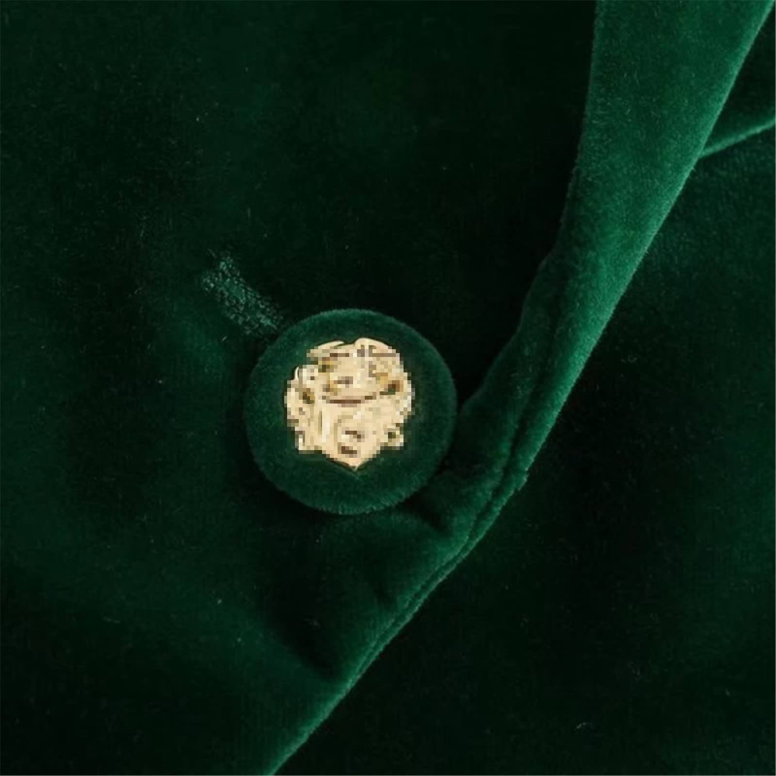 Donne Verde Velluto Blazer Giacca Lady Slim Fit Ufficio Solido Manica Lunga Singolo Pulsante Cappotto Top