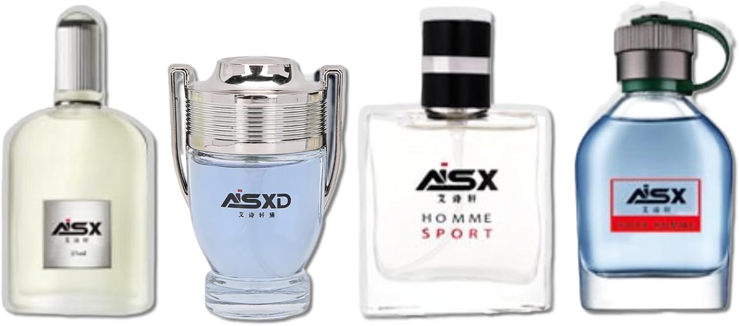 Mini Aftershave Set, 4pcs 25ml Men Perfume Long Lasting for Men Ghost