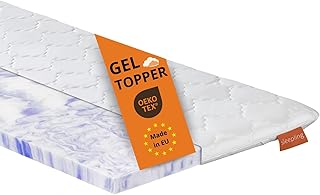 sleepling Gel Topper 120x200cm, Höhe 6 cm, Matratzentopper Gelschaum, orthopädische Matratzenauflage für alle Matratzen und Betten, Geltopper 120x200, Made in EU, Oeke-Tex