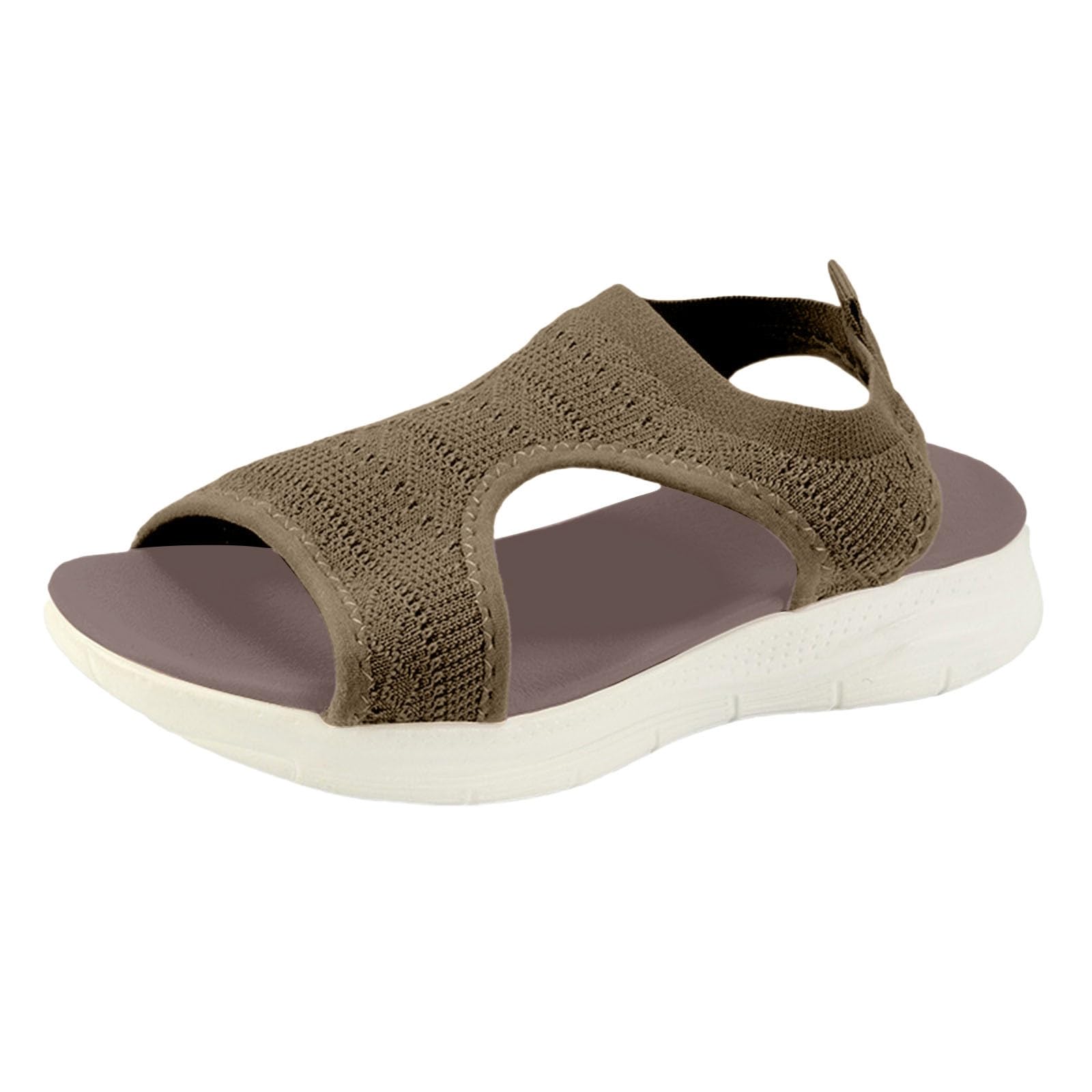 Sandalias cómodas para caminar de mujer con ajuste de malla elástica 8