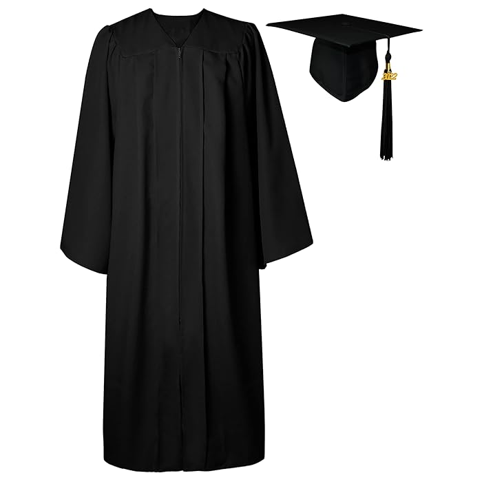 Buy Matte Graduation Cap and Gown 2022 Set Bulk with Tassel for High