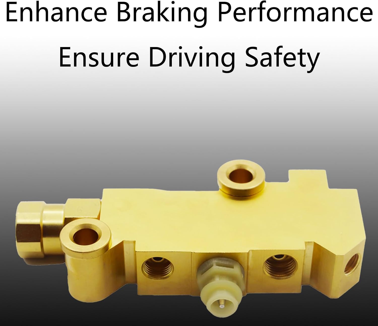 PV4 Brake Proportioning Valve Disc/Disc Brakes, Disc Front Disc Rear Brake, Lezhey 172-1361 Universal Brass Disc Brake System Combination Proportioning Valve Compatible with Ford Chevy Dodge