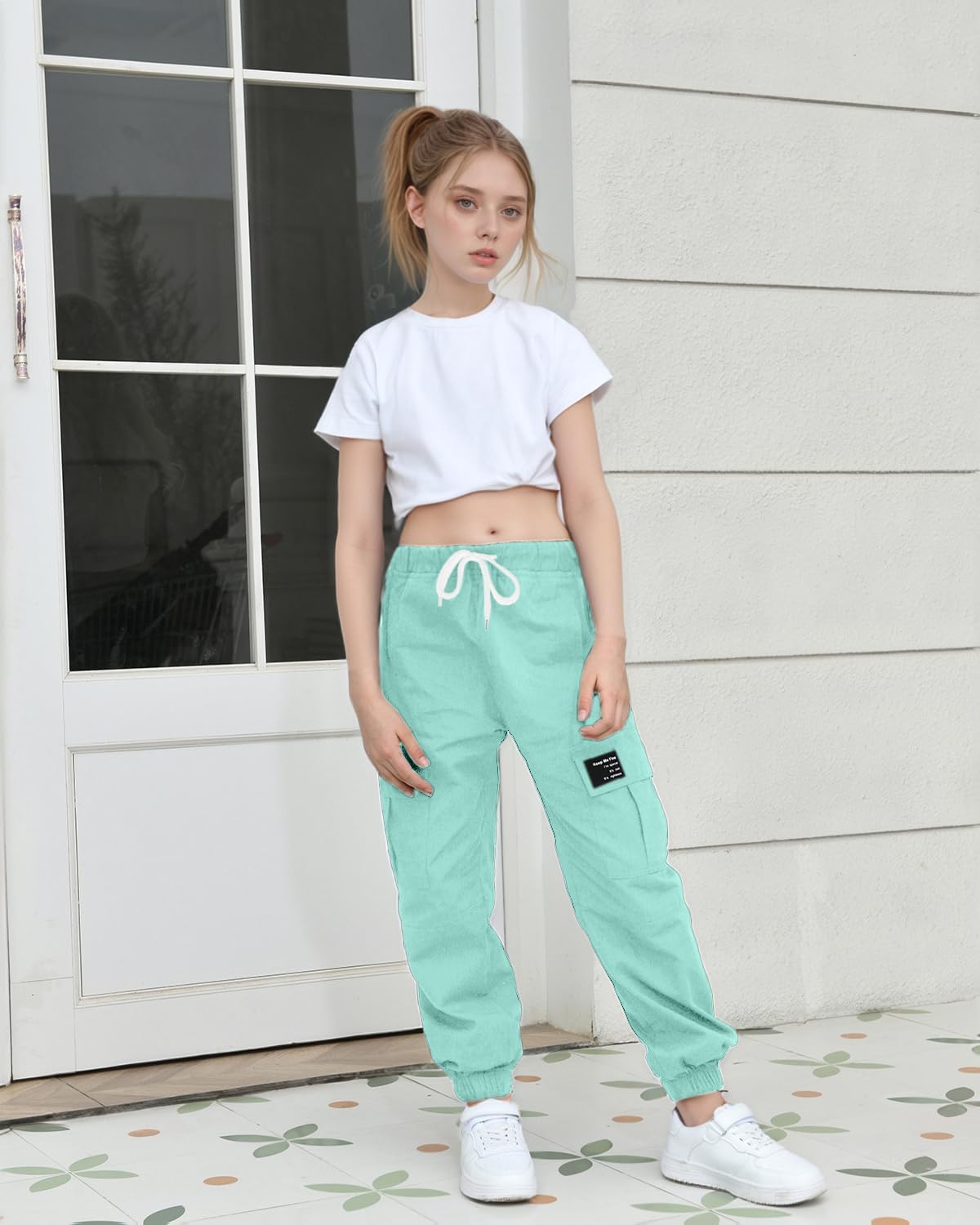 BINPAW Girls Cargo Jogger Pants 6-16 Years - Image 2