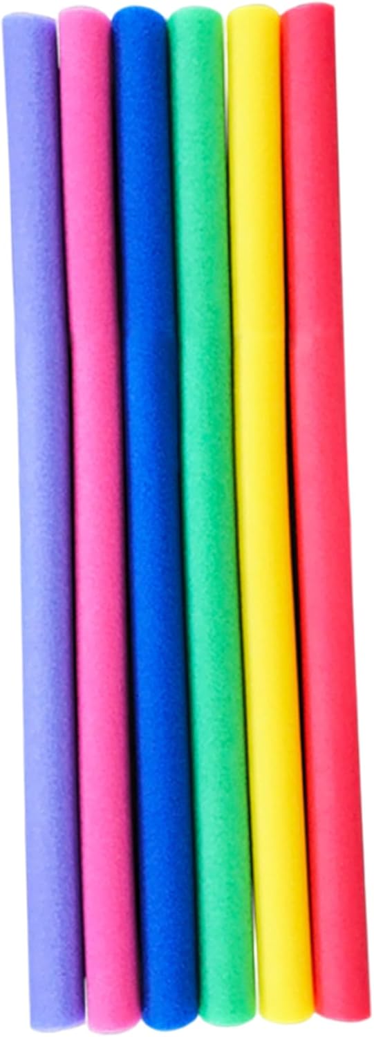 6-Pack Pool Noodles Foam - 59 Inch Swimming Noodles for Water Games & Pool Floats, 6 Colors.