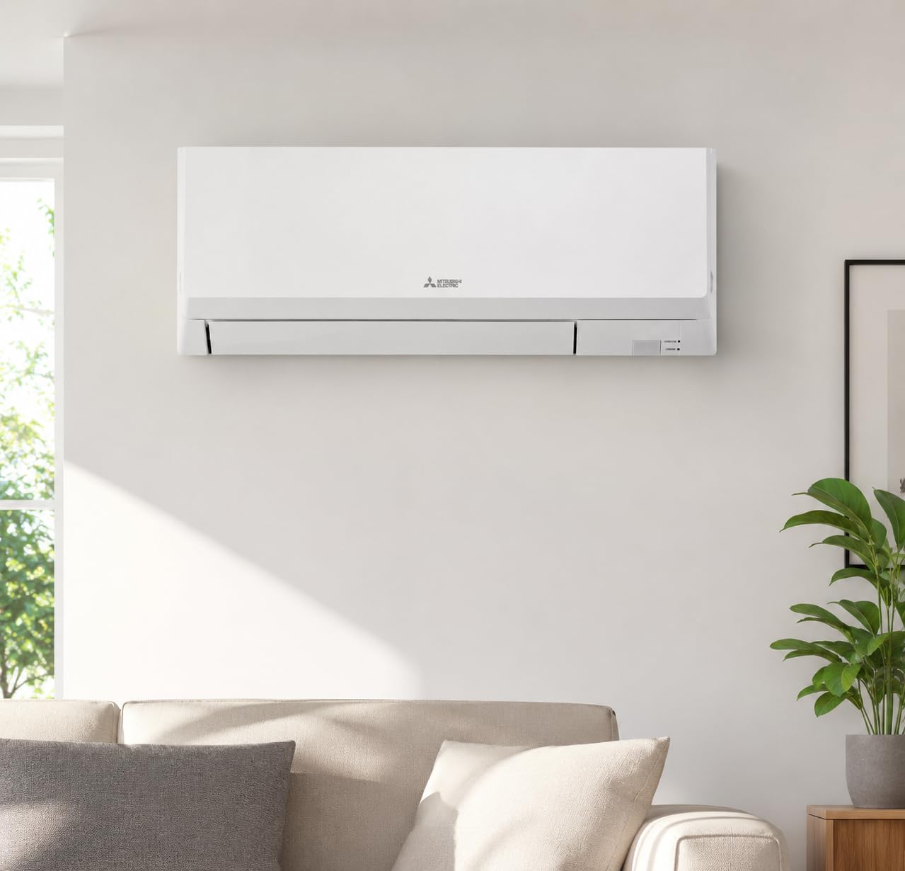 Mitsubishi Electric City PKFY-P10VLM-ER1.TH - Unidad interior de aire acondicionado VRF de 1,2 kW de refrigeración/calefacción de 1,4 kW – Unidad de pared compacta para sistemas multisplit – Blanco