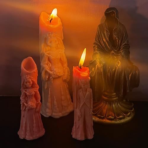 Miniatura 7 de Moldes de vela 3D para hacer velas molde de silicona perfumado de fantasma molde de vela de calavera de terror molde de fundición de resina de