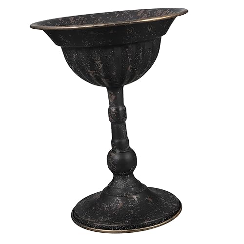 Vintage Iron Trophy Flower Vase Decorative Metal Planter for Home