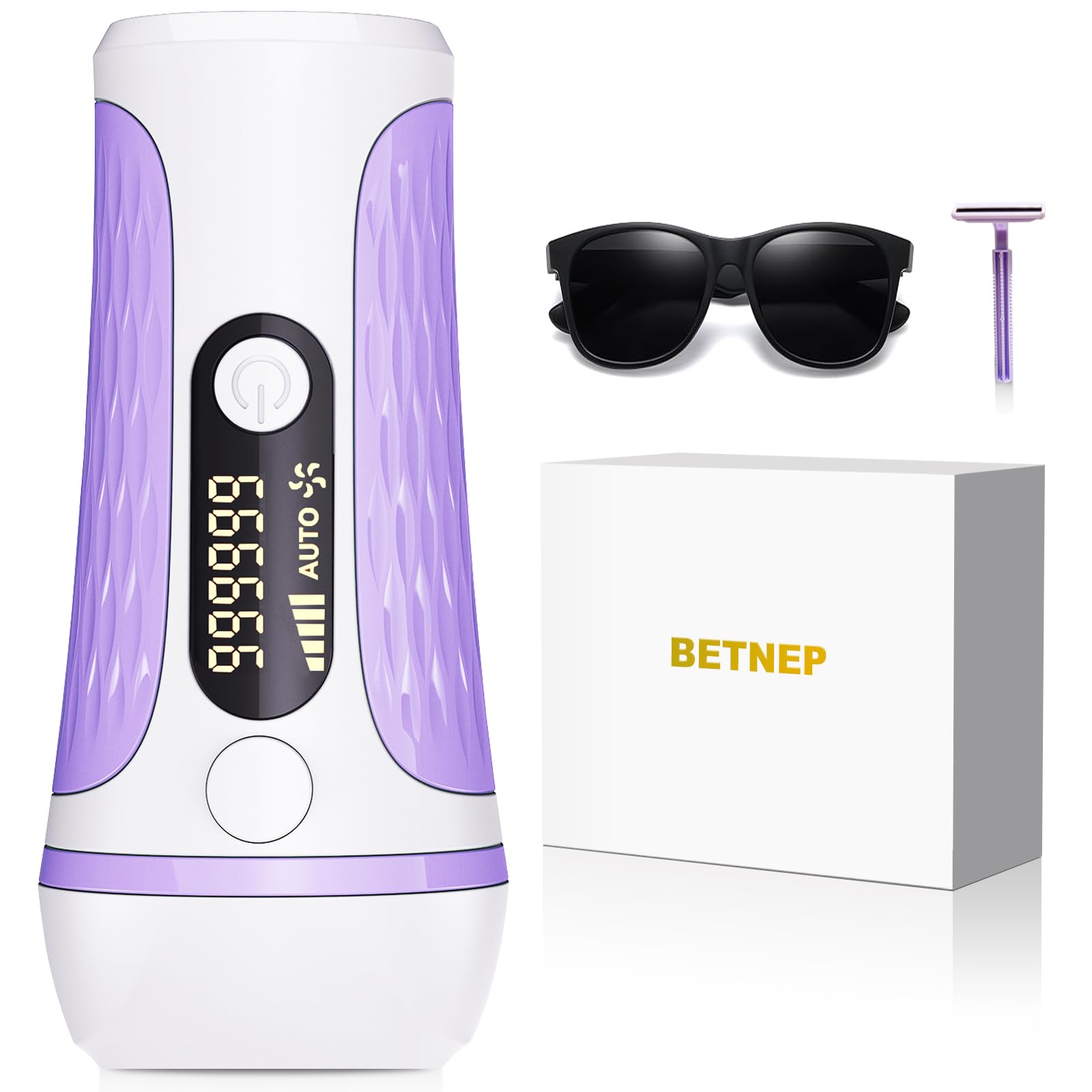 IPL Laser Hair Removal Device Permanent for Women & Men, 999,999 Flashes Safe Effective Lasting Hair Remover, Alternative to Salon, for Face Arms