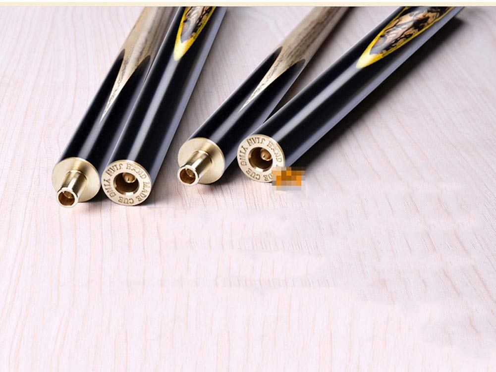 YRU Stecca da Biliardo 57" Handcraft 3/4 Snooker Stecca Frassino da 10mm Punta con Estensione Confezionata in Custodia con Cue