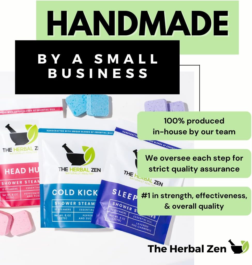 Bulk Shower Steamers with Essential Oils Combo Set by The Herbal Zen (3 Packs of 10 Tablets, Value Set), Bulk Shower Bombs, Relaxation Gift for Women and Men, Birthday Gifts, Mothers Day Gift