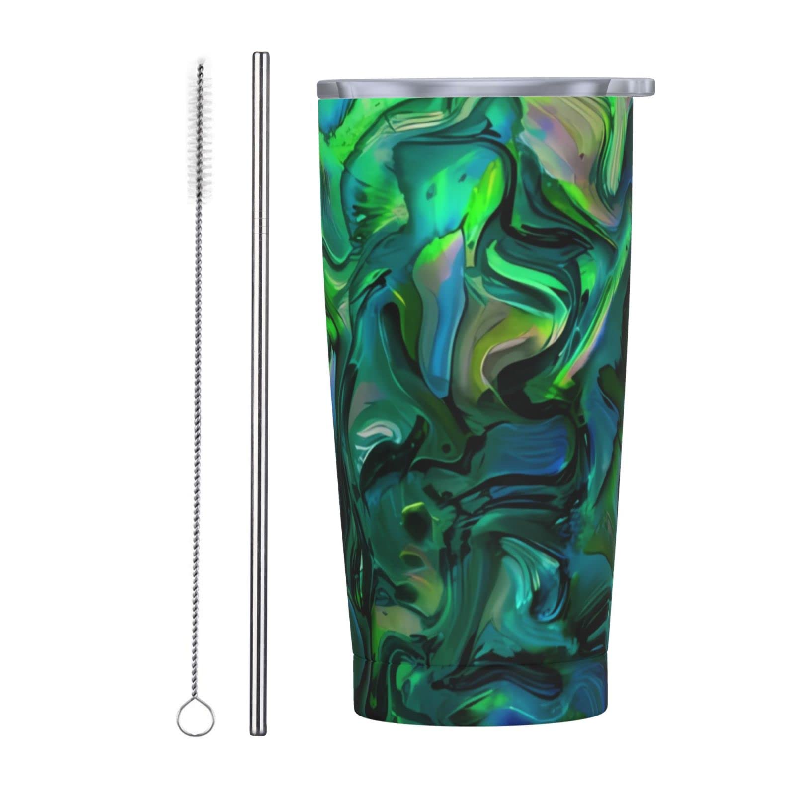 Gobelet isotherme pour femmes Psvod motif nacre d'abalone, idée cadeau utile 591 ml