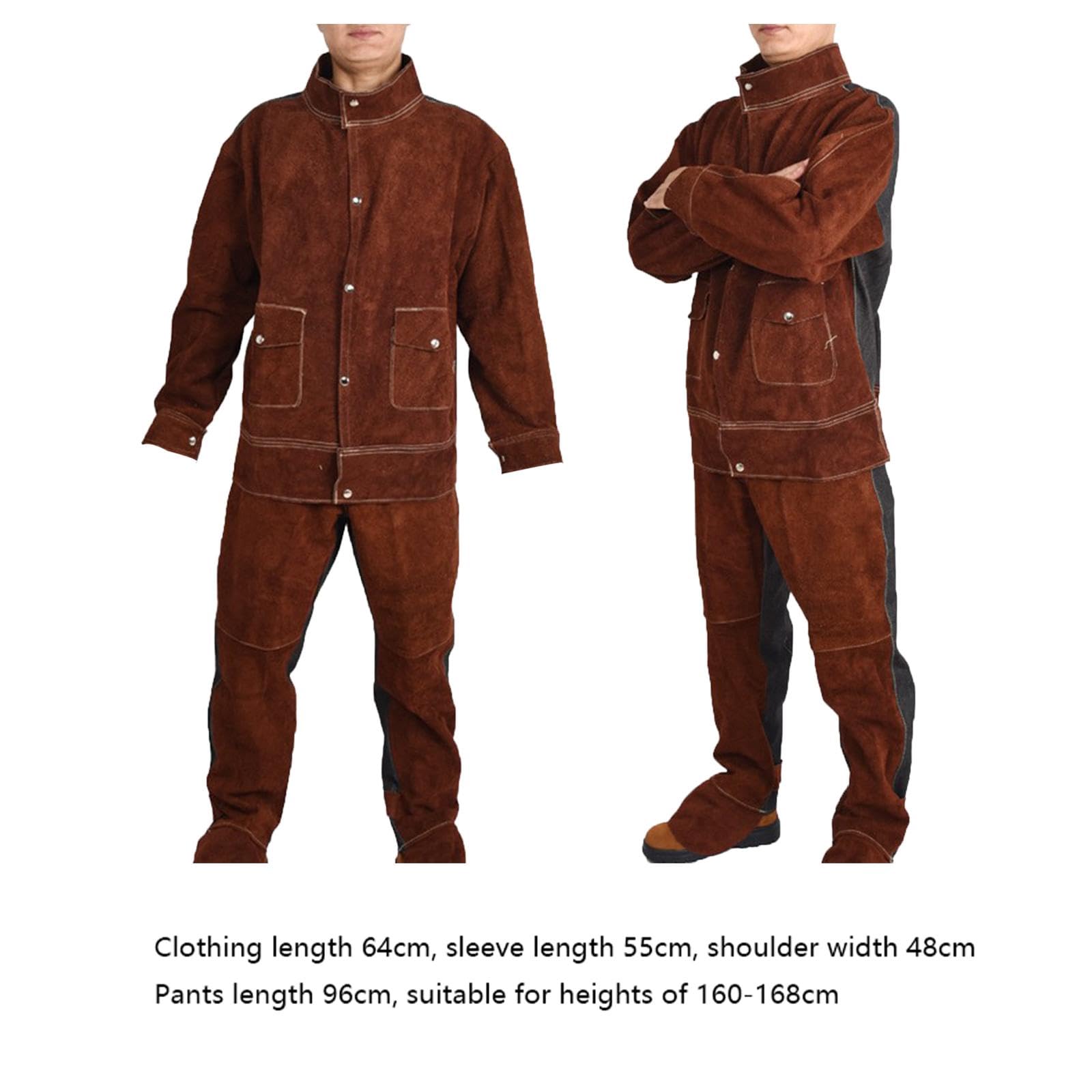 Ensemble Veste et Pantalon de Soudage pour La Protection, BRUN, je