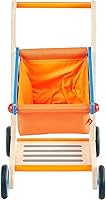 Vista 3 de Carrito de compras de madera para niños Hape galardonado Multi, L: 16.9, W: 11.8, H: 19.8 pulgadas, Multi, Carrito de compras de juguetes