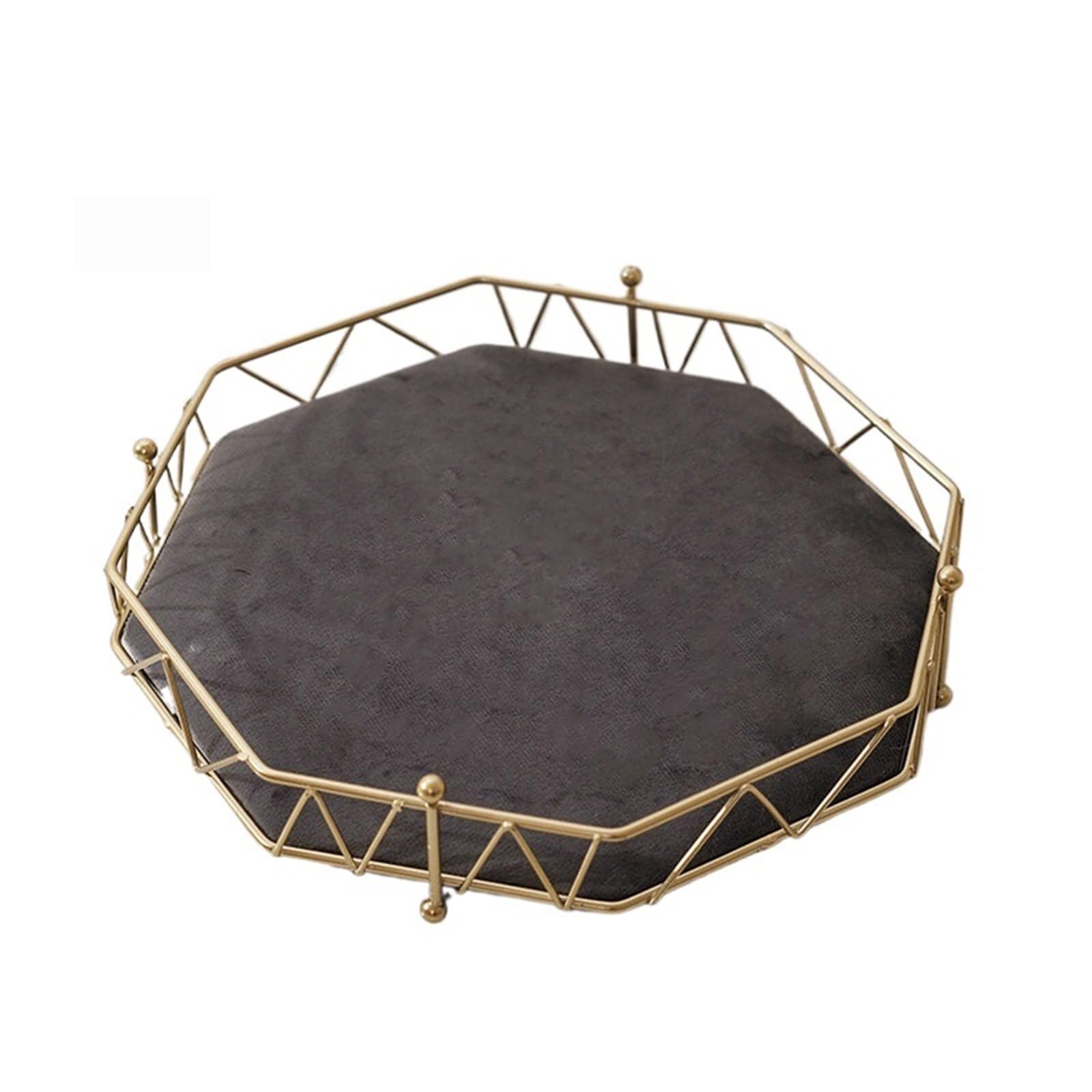 FAJNUZI2024 Jewellery Display Stand Velvet Jewelry Rack Storage Tray Necklace Earrings Headwear Display(Gris,Small)