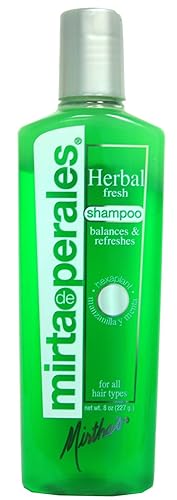 Mirta de Perales Champú herbal fresco para todo tipo de cabellos, 8 oz, paquete de de 1