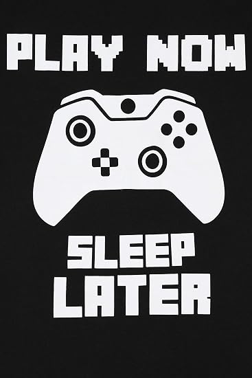 The PyjamaFactory Pyjama Long en Coton pour garçon Play Now Sleep