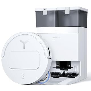 ECOVACS T50 Pro Omni Gen2 Aspirateur Robot, 21000Pa amélioré par T30 Pro Omni, Brosse latérale et serpillière Extensibles, Ajout Automatique Solution de Nettoyage, Lavage à l'eau Chaude 75℃, Blanc - Amazon product rated Grade A