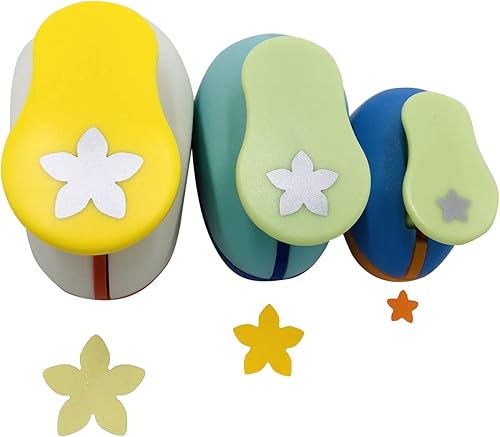 Crafts - Juego de punzones de papel de 0.315 in, 0.591 in, 0.984 in, 3 unidades, color pétalo