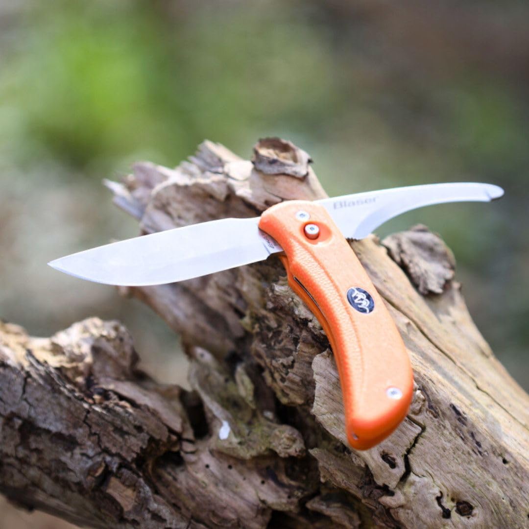 Blaser Ultimate Jagd Messer | Jagdmesser mit Drop-Point Klinge & Aufreißhaken | Full-Tang Konstruktion aus 440C Stahl | G10 Griff & Kydex-Scheide | 10 cm Klinge