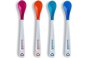 Munchkin 4-Pack BPA-Free White Hot Safety Spoons for Infants