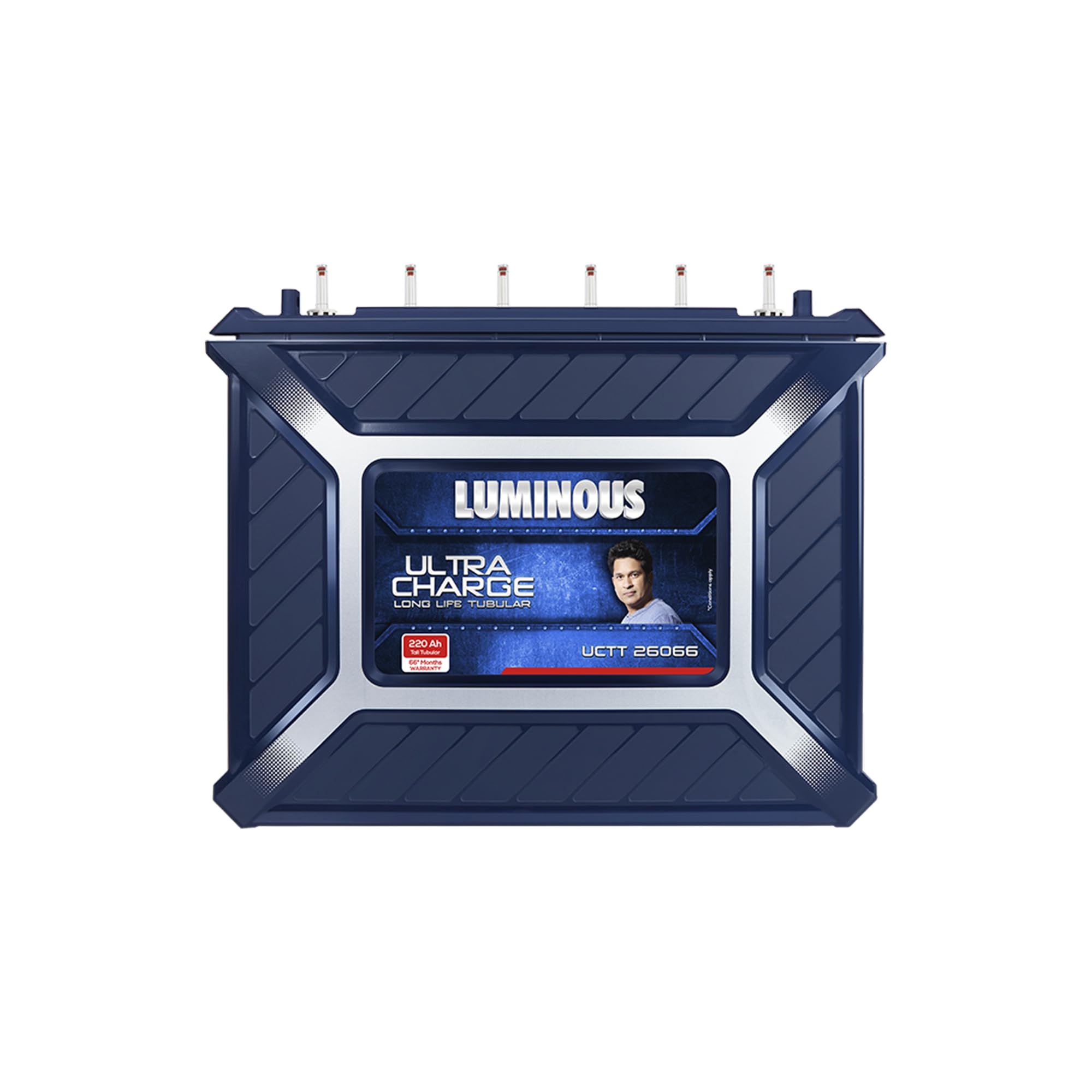 Luminous Ultra Charge UCTT-26066 Tall Tubular Inverter Battery for Home, Office & Shops | 220 Ah High-Performance, Durable & Low Maintenance Battery | Easy Installation | 66 Months Warranty