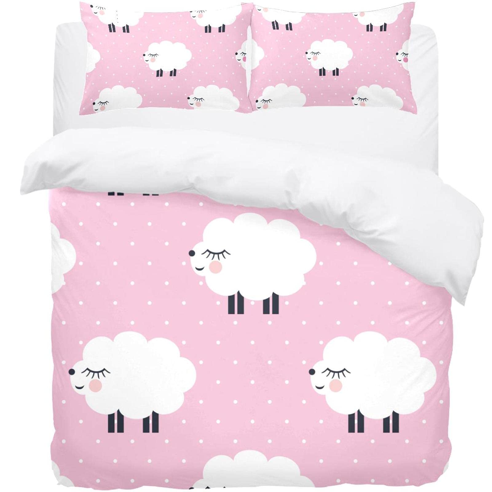 Parure de lit mouton rose pour transformer votre chambre en oasis cocooning