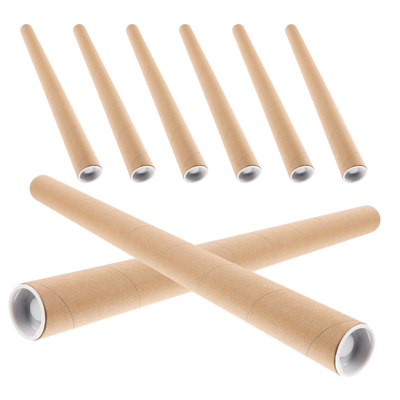 Tube rangement documents : lot de 8 tubes carton léger et résistant pour vos affiches et plans