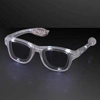 FlashingBlinkyLights White Cool Shades Light Up LED Sunglasses