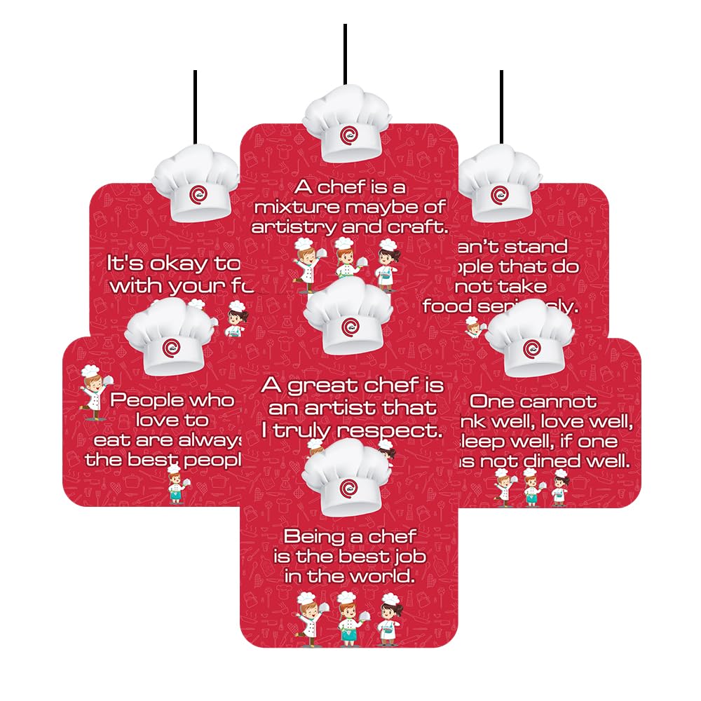 Suruchi Strokes Little Chef Cooking Theme Birthday Party Decorations Set, 8 Pieces Hanging Decorations for Girls and Boys