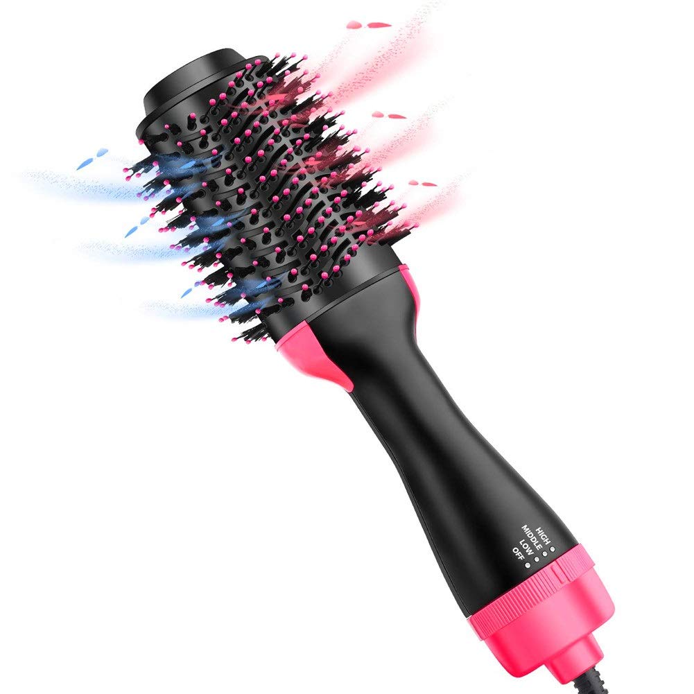 Yh9u Hot Air Brush Hair Dryer Brush Hair Brush Dryer - One Step Hair Brush and Styler for Curls and Straight Hair