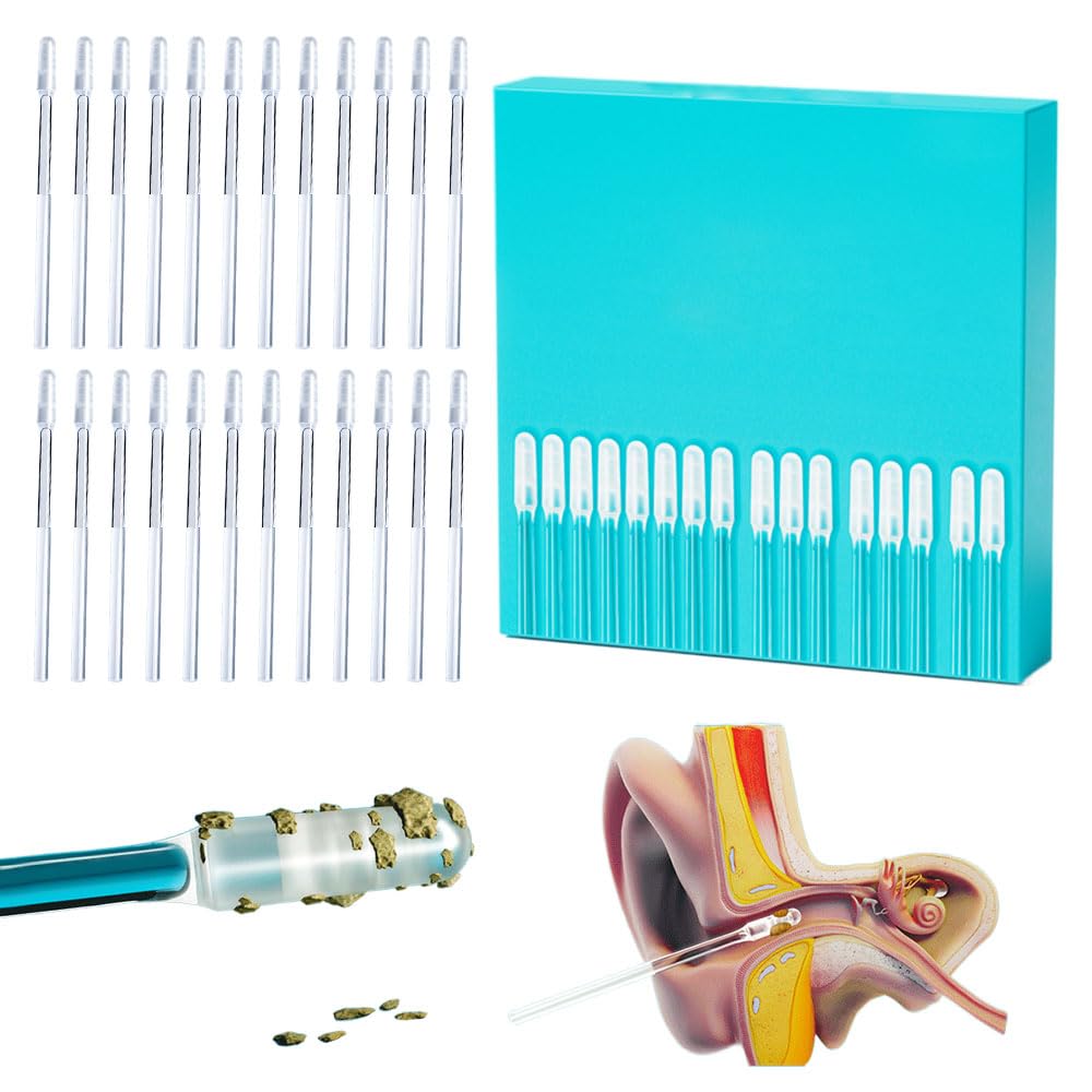 Reusable Earwax Removal Adhesive Swabs Reusable Ear Cleaning Tools with Soft Rubber Head Gentle Adhesive Ear Pick for