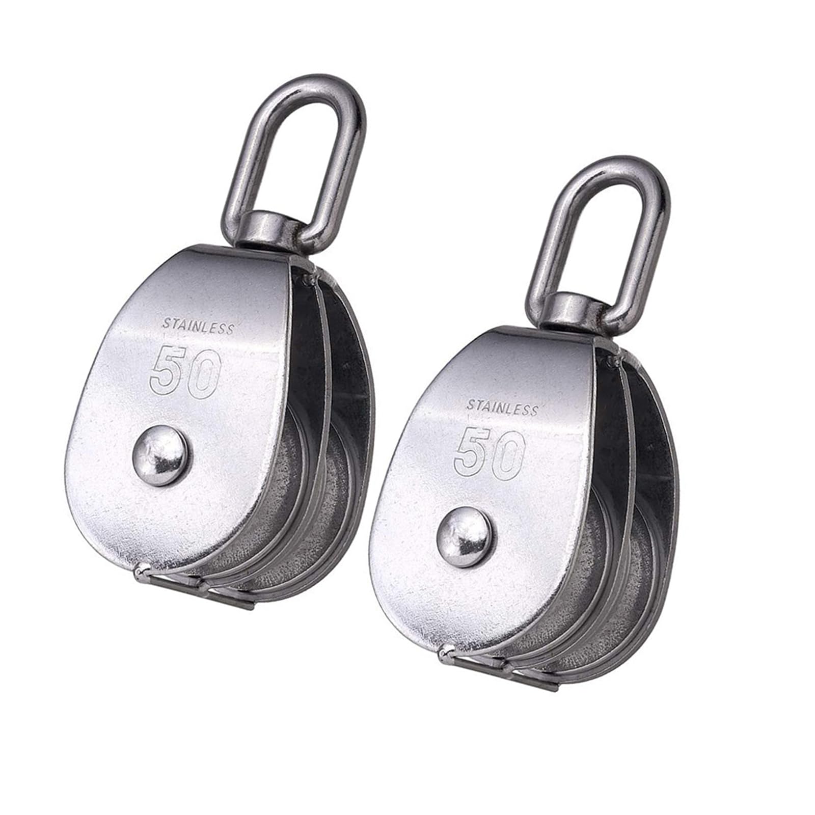 2 in 1 Stainless Steel Wire Rope Pulley Set with 500Kg Capacity for Rigging Hoisting Smooth Efficient Operations Wire Rope Pulley