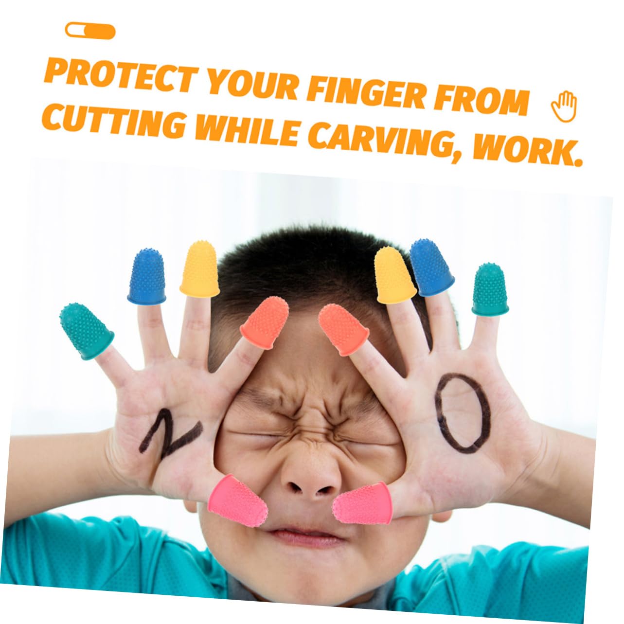 CALLARON 3 Series Dedales Antideslizantes Cubiertas Antiadherentes Para Los Dedos Protección Para Las Puntas De Los Dedos Para Los Dedos Fundas Para Los Dedos 50 piezas*3