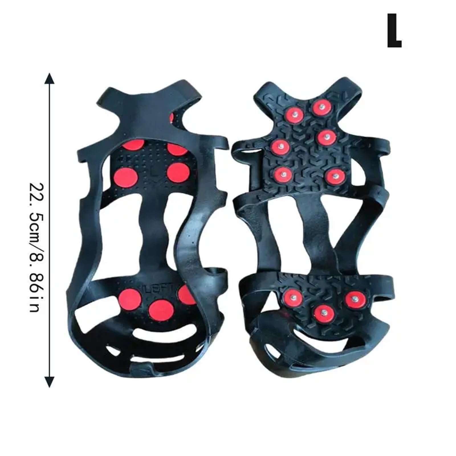 Grödel Ice Cleats Non-Slip Grips Silicone Shoe Spike for Snow and Portable Cleat for Hiking Climbing Fishing für Winterwanderungen