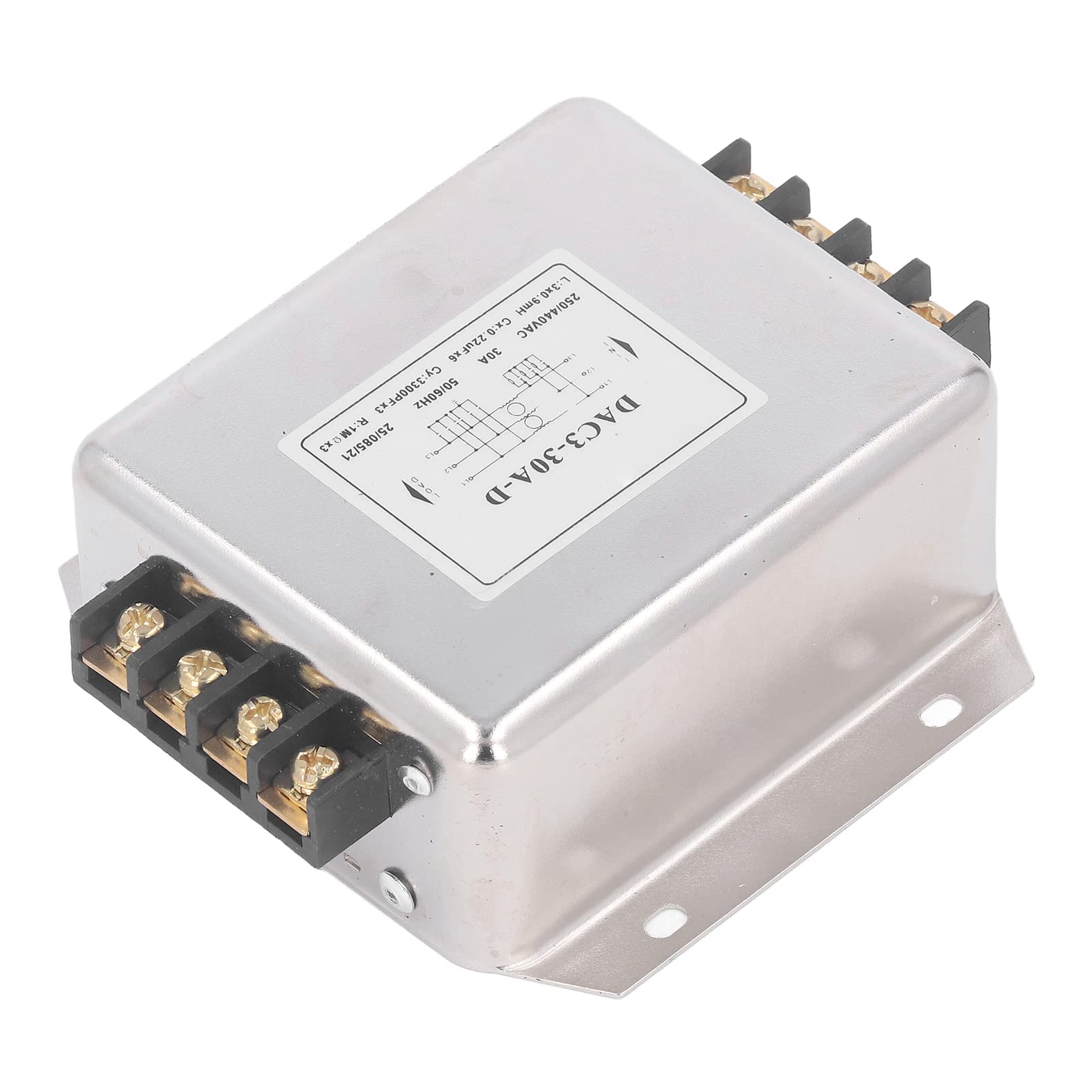 Filtro del Segnale Armonico, Filtro EMI Trifase AC250V 440V 30A Alimentatore Stabile Dimensioni Compatte Multifunzionale per Robot di Automazione